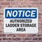 Signmission Authorized Ladder Storage Area, 10 in W x Rectangle, Plastic OS-2PACK-NS-P-710-L-10238 - alternate 5